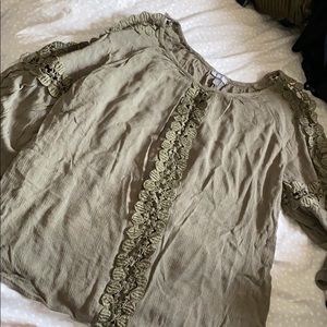 charlotte russe open shoulder crochet top